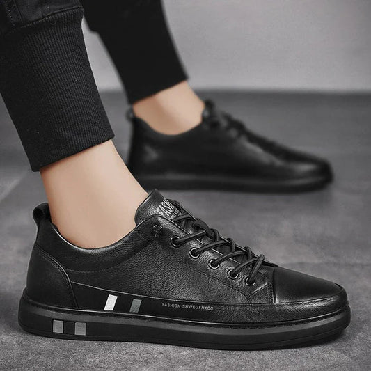 Stylish genuine leather sneakers